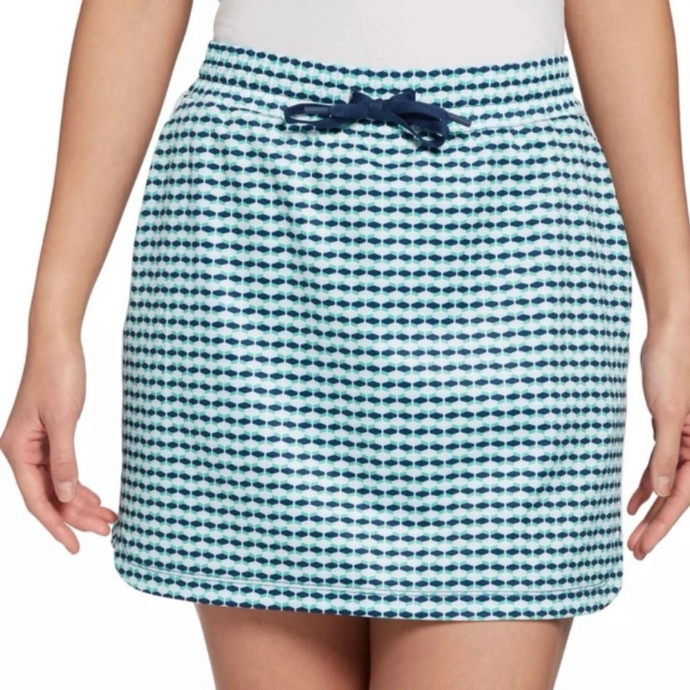Lady Hagen Blue and White Mini Skirt